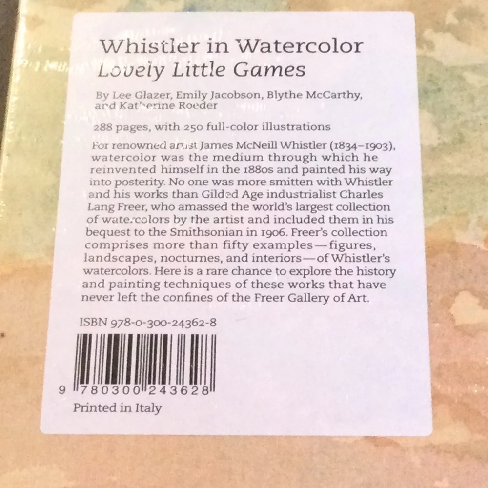 NWT “Whistler in Watercolor, Lovely Little Games” by Lee Glazer hardcover book